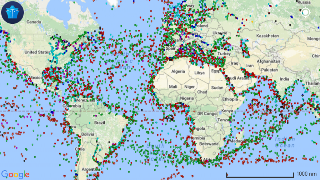 ship traffic in the global marketplace